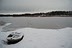Un rio que desemboca en el lago de joensuu. Todavia está congelandose.
